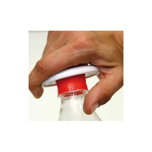 ABRE BOTELLAS PLASTICO Y ACERO TAPON ROSCA