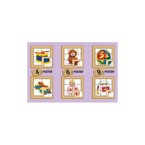 6 PUZZLES JUGUETES 4-6-9
