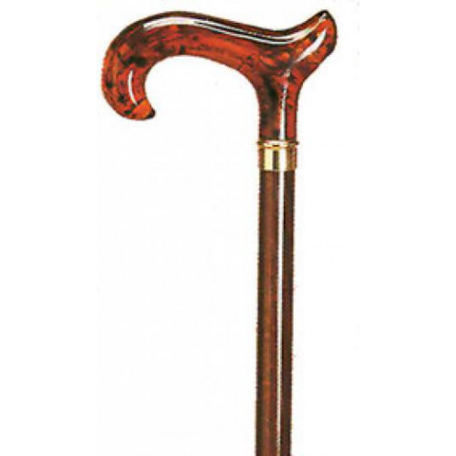 Muletilla PuÑo Loro Transparente, CaÑa MarrÓn