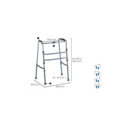 ANDADOR DE PASOS ALUMINIO