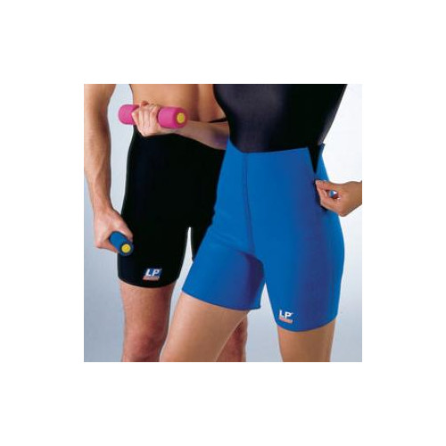 PANTALÓN CORTO COMPRESIÓN CREMALLERA AZUL