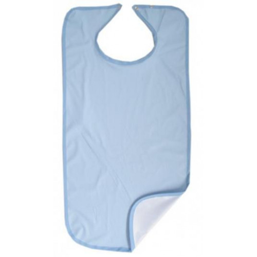 BABERO Microfibra azul + PU Corchetes