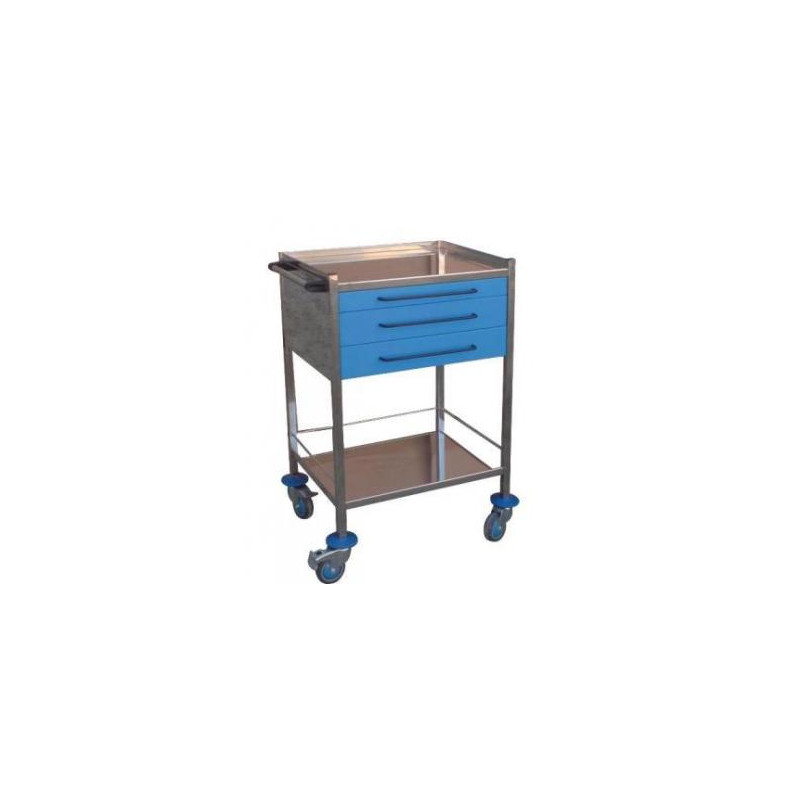 CARRO MULTIFUNCIÓN 3 CAJONES A. INOXIDABLE