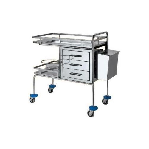 CARRO CURAS A.INOX. 3 cajones