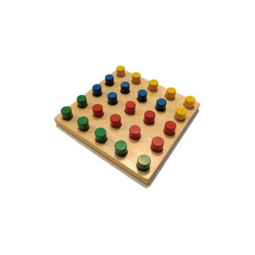 TABLA MANIPULATIVA DE 25 AGUJEROS CON CLAVIJAS DE